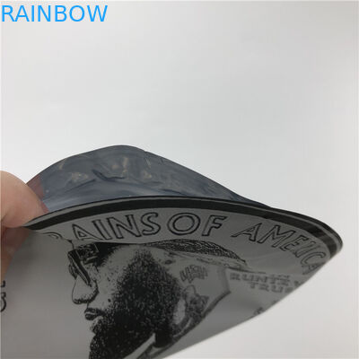 Soft Touch Plastik 3.5g Paket Tas Mylar Die Cut Kantong Tidak Teratur Dengan Ziplock Bentuk Bulat 7g Kantong Kue