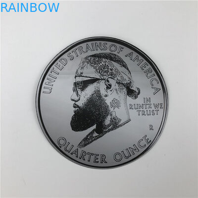 Soft Touch Plastik 3.5g Paket Tas Mylar Die Cut Kantong Tidak Teratur Dengan Ziplock Bentuk Bulat 7g Kantong Kue