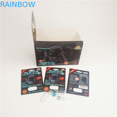 Pill Rhino Capsule Blister Packaging Paper Cards Rhino 7 200mic Kertas daur ulang