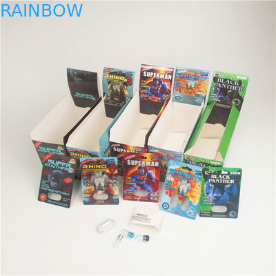 Pill Rhino Capsule Blister Packaging Paper Cards Rhino 7 200mic Kertas daur ulang