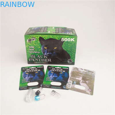 90mic Enhancer Pill Blister Card Pantone CYMK CMRK Dengan Kotak Display