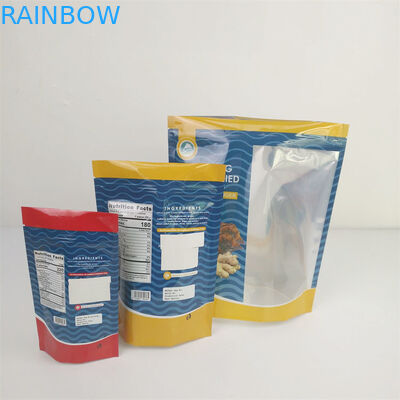 MOPP Plastic Stand Pouch Kemasan Sachet Jendela Transparan CMYK Pantone