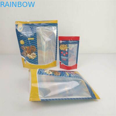 Tas Ritsleting Makanan Doypack Sachet Plastik Transparan VMPET CMYK Pantone