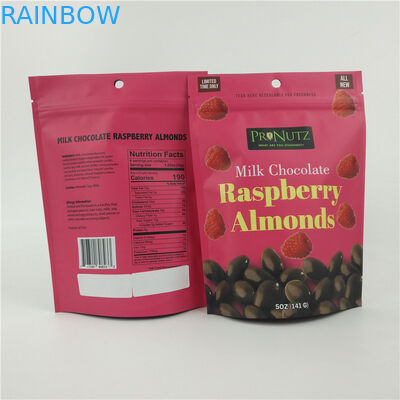 VMPET CMYK Kantong Plastik yang Dapat Dimakan Keripik Kacang Cokelat Panas Disegel 1.2C