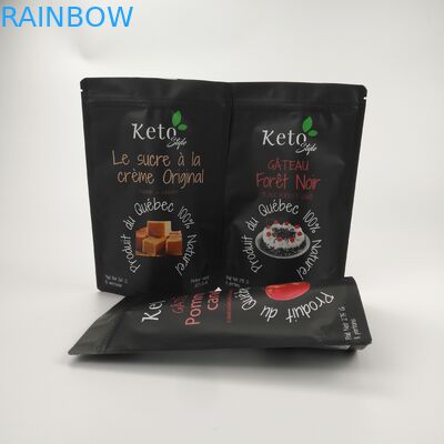 Kantong Ritsleting Plastik CMYK VMPET Penyegelan Sendiri 110 Mikron AL CPP Tas Mylar yang Dapat Dimakan