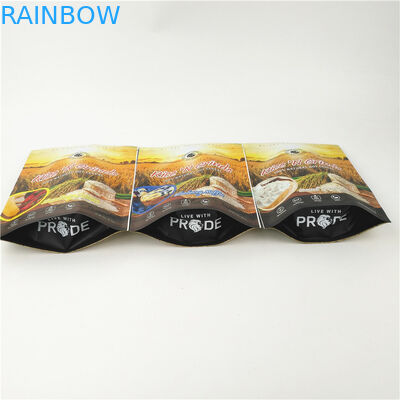 Tas Ziplock Mylar Warna CMYK yang Dapat Ditutup Kembali 200mic Stand Up Zipper Pouch