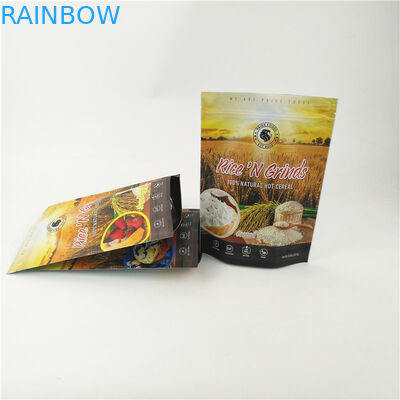 Tas Ziplock Mylar Warna CMYK yang Dapat Ditutup Kembali 200mic Stand Up Zipper Pouch