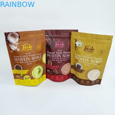 Dilaminasi VMPET Aluminium Foil Stand Up Bag Plastik Mylar Zipper Bag Moisture Proof