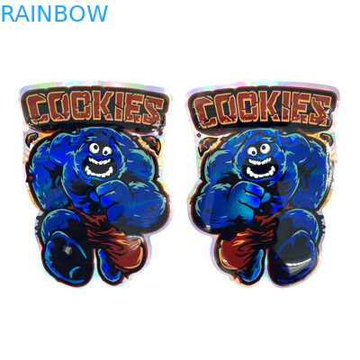 Soft Touch Mylar Foil Mini Pouches Die Cut Berbentuk Bulat Dengan Ziplock