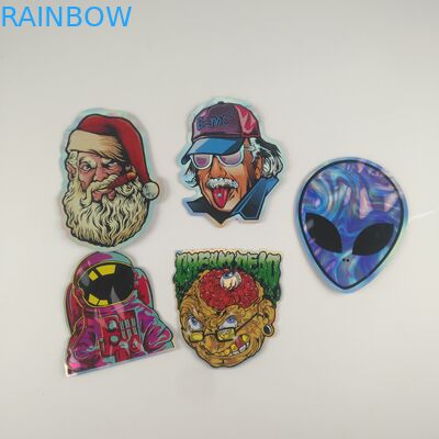 Gummies Jelly Cannabis Kantong Plastik Kemasan Die Cut Tas Ritsleting Kustom 3.5g