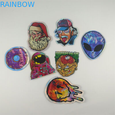 Gummies Jolly Cannabis Zipper Pouch Bags Die Cut Shape 7g