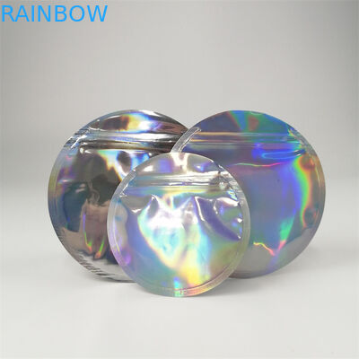 Pencetakan Disesuaikan Kantong Plastik Berbentuk Bulat yang Dapat Dimakan Kemasan 3.5g 7g