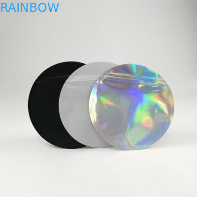 Pencetakan Disesuaikan Kantong Plastik Berbentuk Bulat yang Dapat Dimakan Kemasan 3.5g 7g