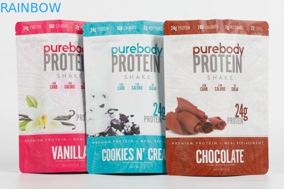 Kantong Plastik Mylar yang Dapat Dimakan yang Disesuaikan, Kemasan Ziplock Stand Up Pouch Untuk Makanan