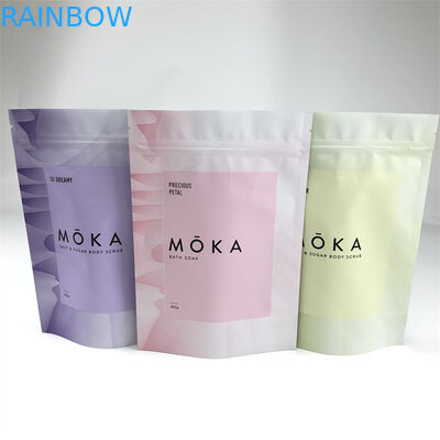 Gravure Printing Plastic Bath Salt Packaging Bags Resealable Matte