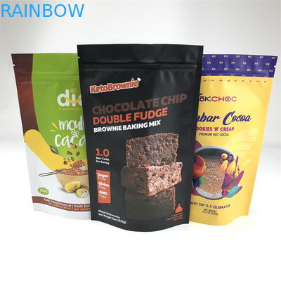 Food Grade Zip Lock Plastic Bag Aluminium Foil Stand Up Bag Dengan Ritsleting