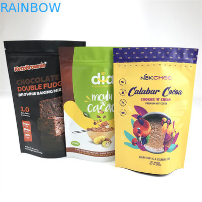 Food Grade Zip Lock Plastic Bag Aluminium Foil Stand Up Bag Dengan Ritsleting