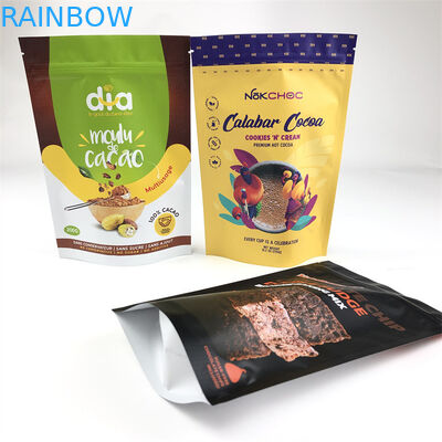 Food Grade Zip Lock Plastic Bag Aluminium Foil Stand Up Bag Dengan Ritsleting