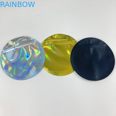 Tas Mylar Aluminium Foil Hologram yang Dapat Ditutup Kembali Die Cut Berbentuk Kustom 3.5G