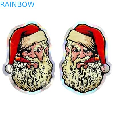 Circle Irregular Resealable Die Cut Candy Pouch Bentuk Kustom Mylar Bag 3.5G 7G