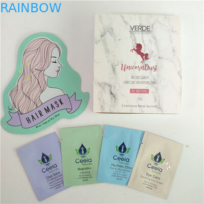 Kosmetik Tertutup Panas Sampel Kemasan Sachet Kantong Datar Mylar Foil 3 Sides Seal Bags