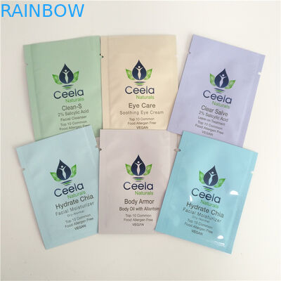 Kemasan Kantong Kosmetik Kertas Kraft Mini Dengan Ritsleting Kosong Foil Kopi Teh Pil Sachet