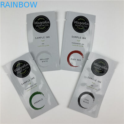 Kemasan Kantong Kosmetik Kertas Kraft Mini Dengan Ritsleting Kosong Foil Kopi Teh Pil Sachet