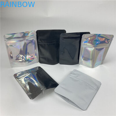 Matte Hologram Stand Up Bag Aluminium Foil See Through Bag Untuk Alat Make Up