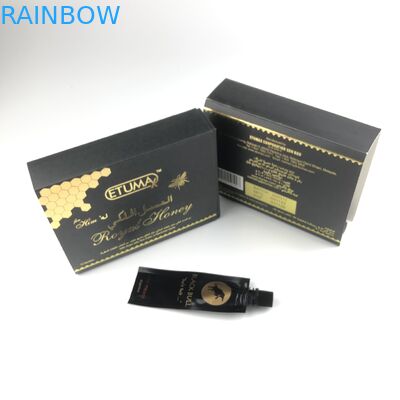 10g Tas Kemasan Cair Madu Mentah Sachet Dengan Kotak Display Foil Emas