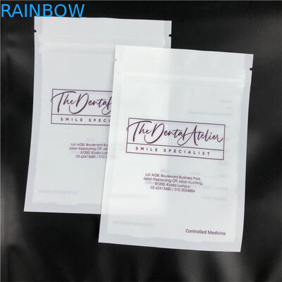 Custom Printed Flat Aligners Mylar Matte Packaging Bags Dengan Satu Sisi Jelas