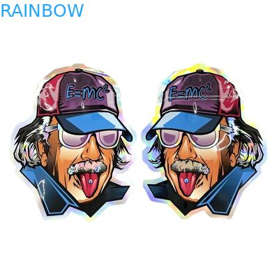 Kustom Tidak Teratur Bentuk Mylar Plastic Zipper Bag Bau Bukti 3.5g 7g