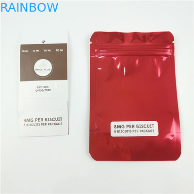 Bau Bukti Resealable Transparan Holographic Mylar Zip Lock Bags Untuk Kemasan Permen