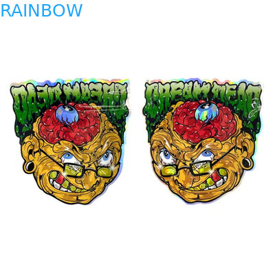 Kunci Zip Tidak Teratur yang Dapat Ditutup Kembali Tas Mylar Kantong Plastik Permen