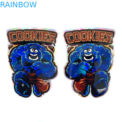 Kunci Zip Tidak Teratur yang Dapat Ditutup Kembali Tas Mylar Kantong Plastik Permen