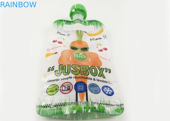 Digital Printing Plastic Spout Pouch Untuk Jus Yogurt Squeeze Baby Food Packaging Bag