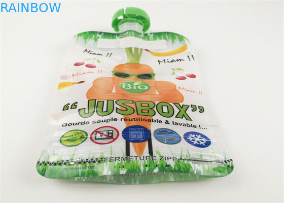 Digital Printing Plastic Spout Pouch Untuk Jus Yogurt Squeeze Baby Food Packaging Bag