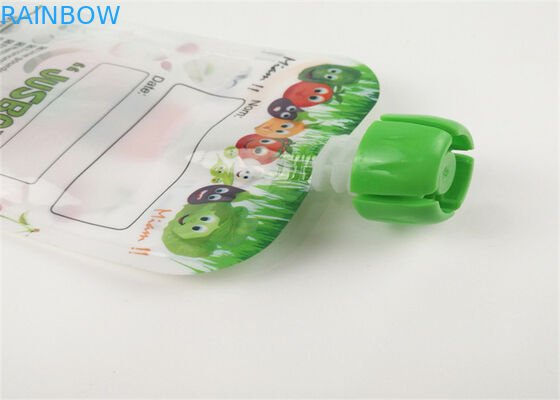 Digital Printing Plastic Spout Pouch Untuk Jus Yogurt Squeeze Baby Food Packaging Bag