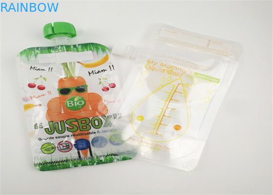 Digital Printing Plastic Spout Pouch Untuk Jus Yogurt Squeeze Baby Food Packaging Bag