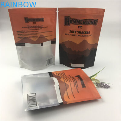 THC Plastic Stand Up Pouch Dengan Zipper Mylar Packaging Bag Untuk Camilan Ganja