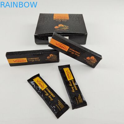 Grosir Kustom Warna Hitam Kemasan 22g Berat Sachet Kotak Madu Manis Untuk Vitamax Energy Honey