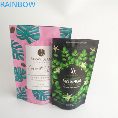 Coffee CBD Stand Up Mylar Bags 3.5g Plastik PE 50 - 200 mikron Tebal