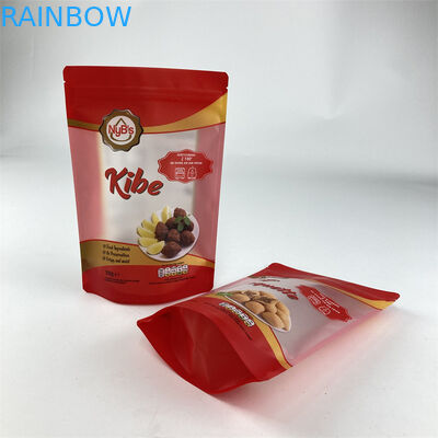 Makanan Kustom Dapat Dimakan Stand Up Pouch Kacang Kacang Mete Kemasan Kantong Kunci Zip Jelas