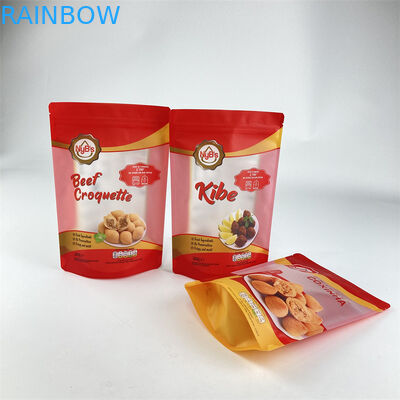 Makanan Kustom Dapat Dimakan Stand Up Pouch Kacang Kacang Mete Kemasan Kantong Kunci Zip Jelas