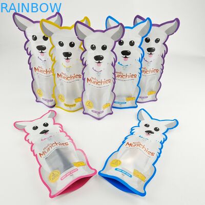 Food Grade Bentuk Unik Tas Kemasan Foil Digital Printing Die Cut Stand Up Zipper Pouch