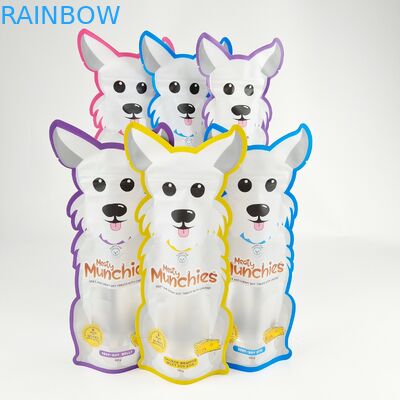 Tas Kemasan Foil Cetak Digital Plastik Tidak Teratur Die Cut Kantong Ritsleting Makanan yang Dapat Dimakan