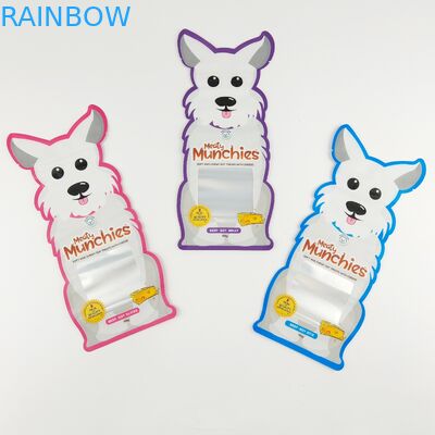 Tas Mylar Cetak Kustom Berbentuk Khusus Die Cut Kantong Tidak Beraturan Dengan Ritsleting