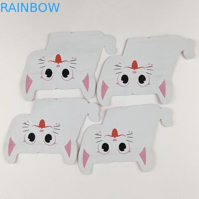 Tas Ziplock Mylar Berbentuk Plastik Pengaman Digital Print Irregular Foil Packaging Bags