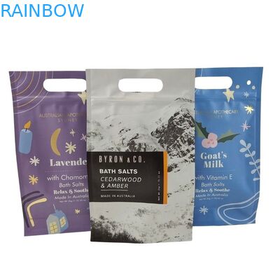 Desain Kustom Stand Up Zipper Pouch Body Scrub Packaging Aluminium Foil Mylar Bags