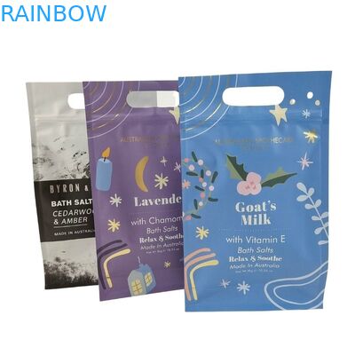 Desain Kustom Stand Up Zipper Pouch Body Scrub Packaging Aluminium Foil Mylar Bags