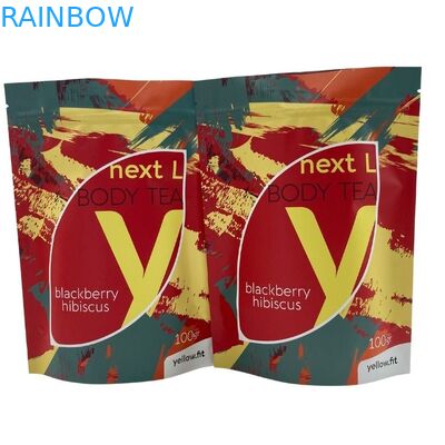 Ritsleting Bukti Kelembaban Stand Up Pouch Untuk Makanan Teh Kopi Kemasan